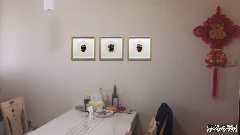 餐厅装饰画 刺绣水果