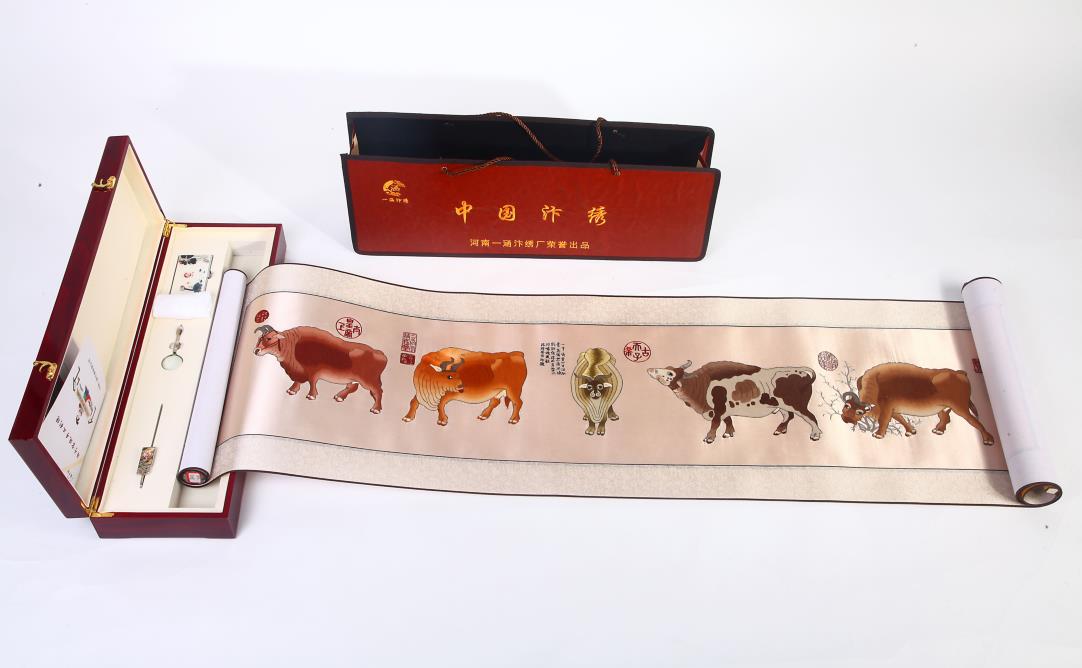 开封汴绣五牛图 开封汴绣五牛图