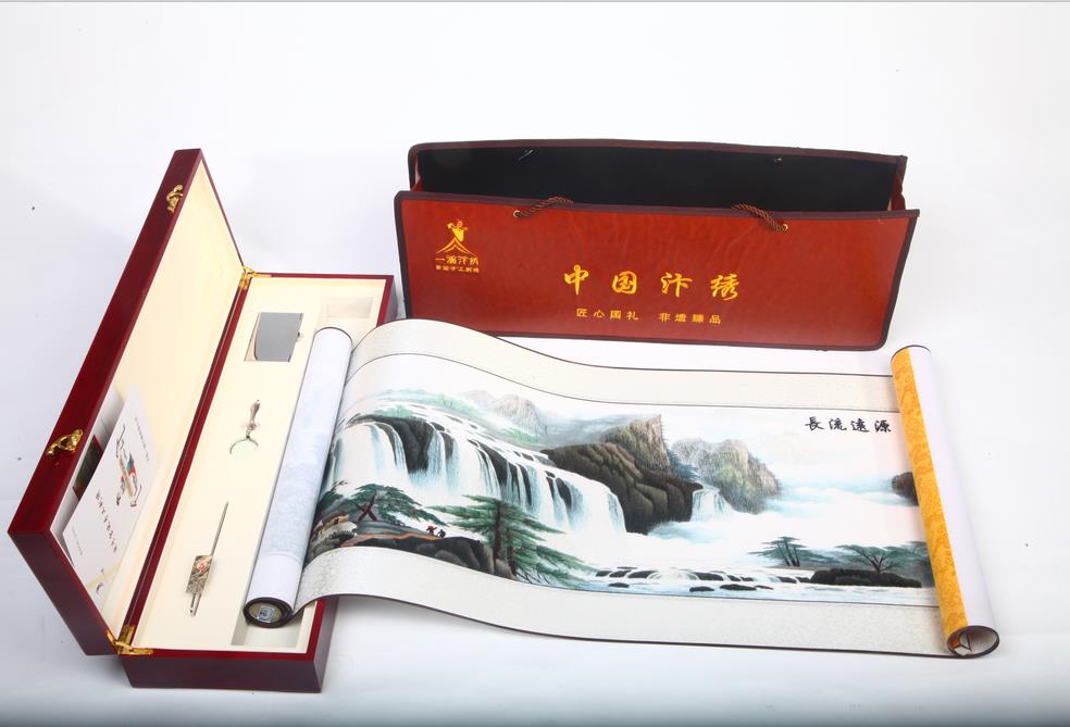 开封汴绣源远流长山水画 开封汴绣源远流长山水画